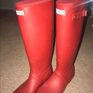 Red Hunter Rain boots